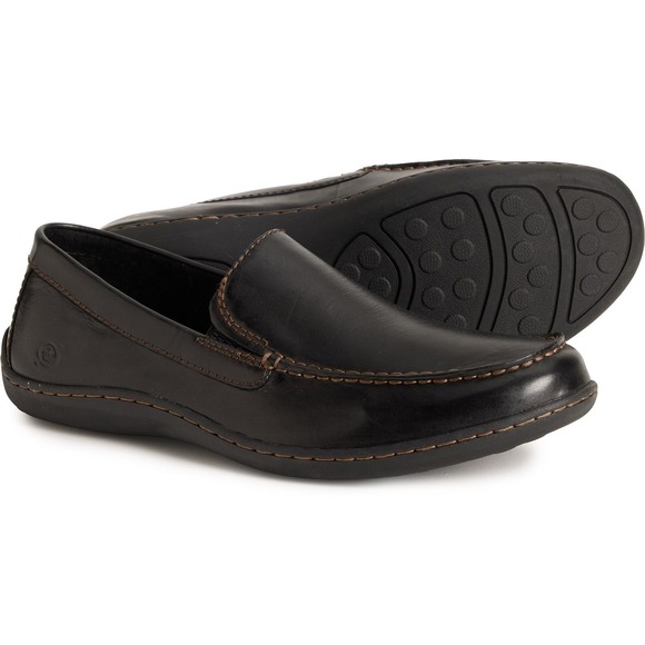 NEW Born Caleb LoafersLeather Slip-On Men Sz 11 MBlackCasual Shoes Office